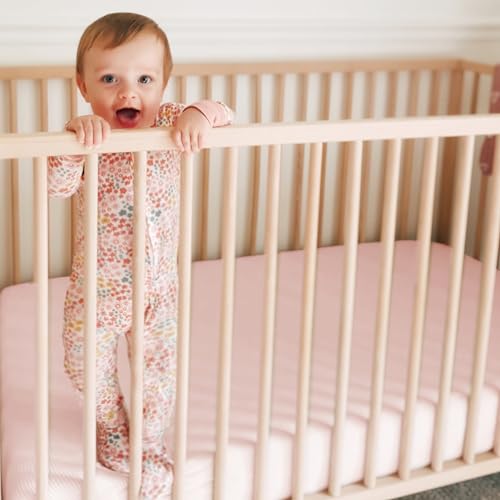 HonestBaby Organic Cotton Crib Sheet Set - Jumbo Leaf Sage One Size