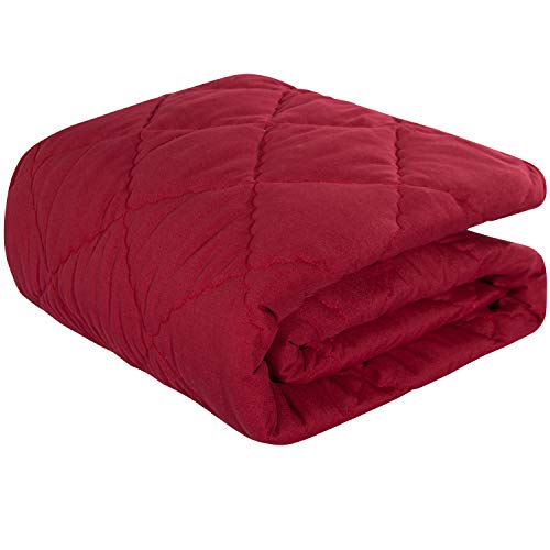 NTBAY Down Alternative Toddler Comforter Lightweight and Warm Red Crib Quilted Blanket