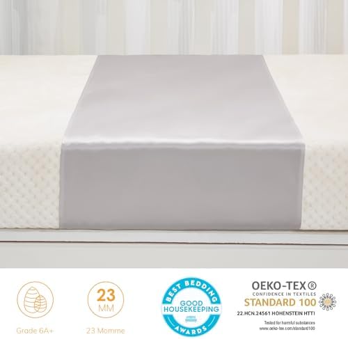 PROMEED 2 Pack Bassinet Silk Sleeves - Light Grey