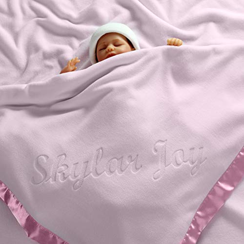 Custom Catch Personalized Baby Blanket - Pink Name Gift