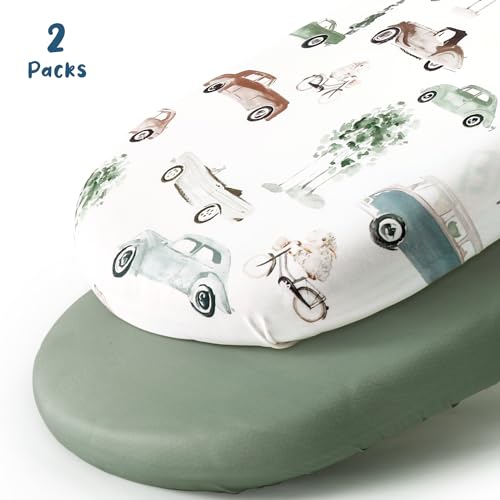 GRSSDER Stretchy Ultra Soft Bassinet Sheet Set 2 Pack