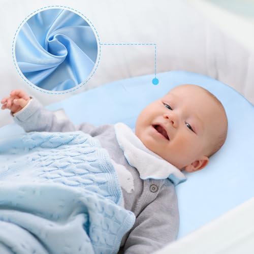Breling 4 Pack Satin Bassinet Sheet Set for Baby