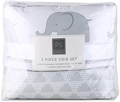 The Peanutshell 3-Piece Crib Bedding Set - Elephant Theme