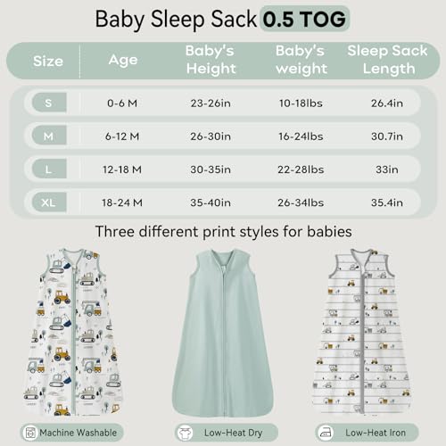 Unnivoll 6-12 Months Baby Sleep Sack 3 Pack 05 Tog