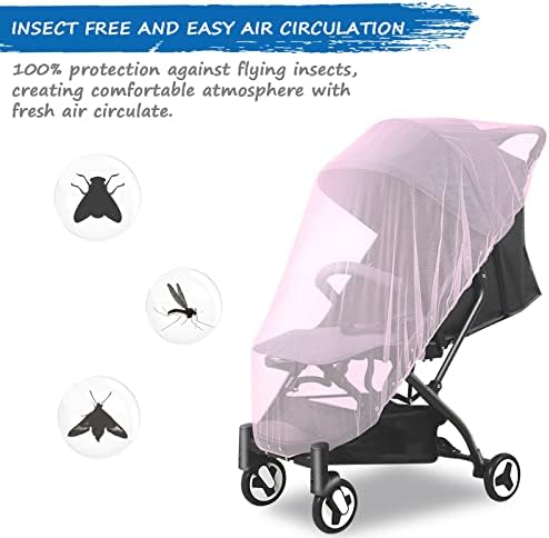 Coldwind Pink Mosquito Net for Strollers