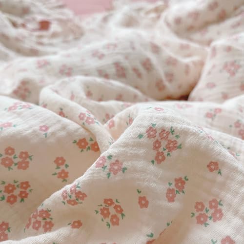 BuLuTu 4 Layer Muslin Toddler Pillowcase with Galsang Flowers
