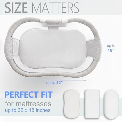 VOLHACO Bassinet Sheets 3-Pack White