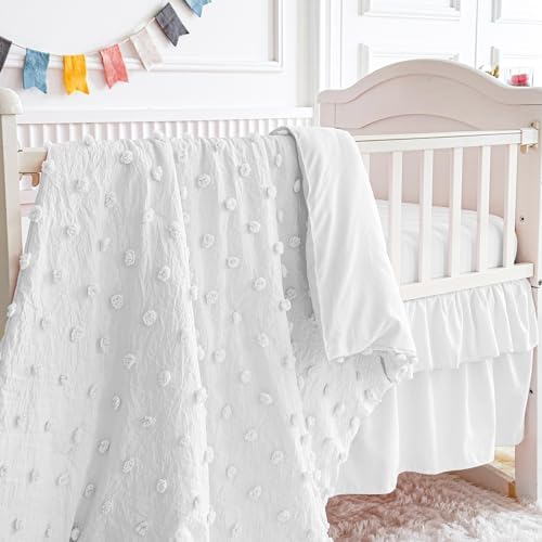 UOZZI BEDDING Tufted Dots Baby Comforter Set 3PC