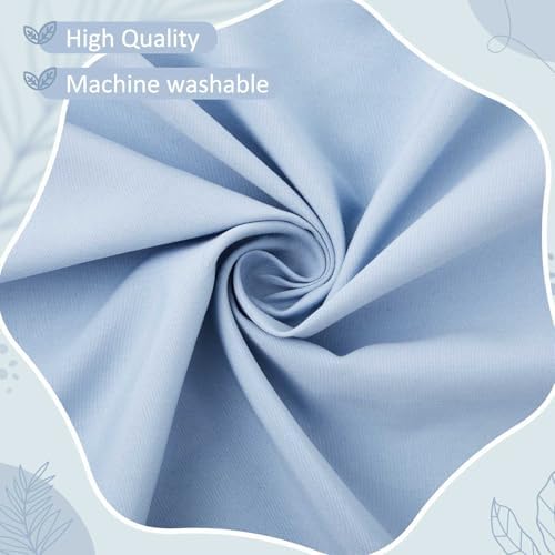 Hahafelt Blue Scalloped Crib Skirt with 14 Drop Pleat