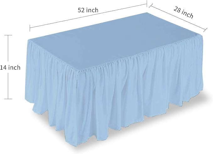 MD Home Decore Crib Bed Skirt Dust Ruffle - Light Blue