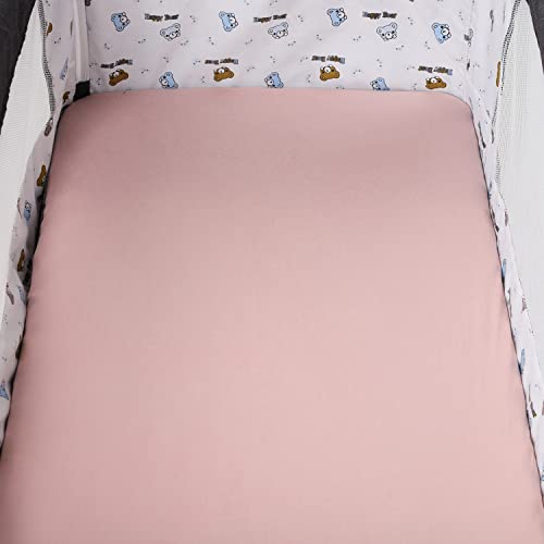 Tontukatu Bassinet Sheet Set 2 Pack Ultra Soft Floral Pink