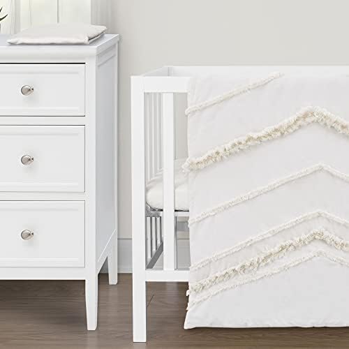 Sweet Jojo Designs Ivory Boho Mini Crib Bedding Set 3pc 1