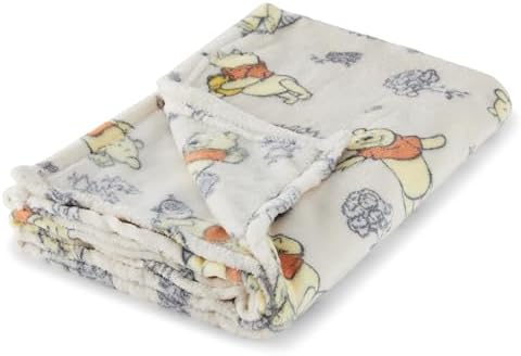 Disney Characters Flannel Fleece Baby Blanket - Soft Cozy 30x40 Inches