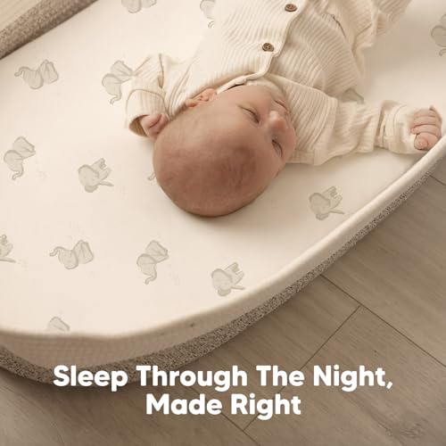 KeaBabies 2-Pack Organic Bassinet Sheets for Girls Boys
