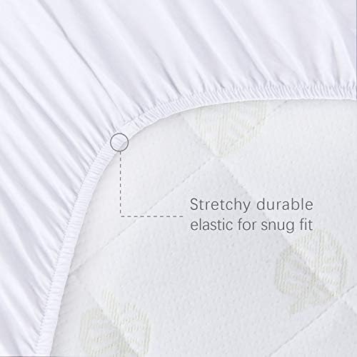 Biloban Bassinet Mattress Pad Cover 2 Pack Waterproof Quilted