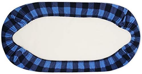 BlueSnail Bassinet Fitted Sheet 2pk Navy Buffola Plaid