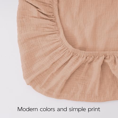 100 Cotton Extra Soft Muslin Crib Sheet for Baby Pink