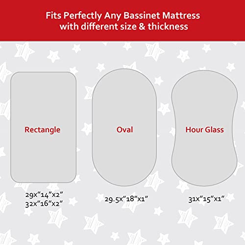 Moonsea Halo Bassinet Swivel Sheet Set Waterproof 2 Pack - Universal Fit
