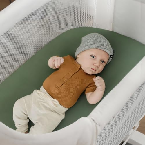 GRSSDER Stretchy Ultra Soft Bassinet Sheet Set 2 Pack