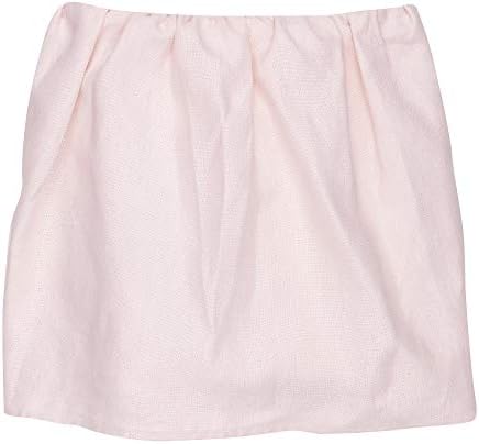 Lambs Ivy Floral Garden Pink Linen Crib Skirt