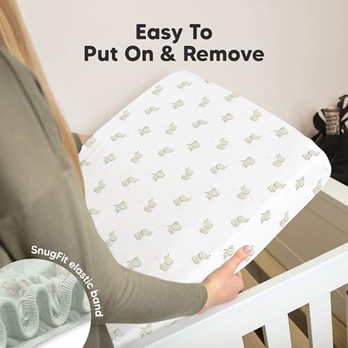 KeaBabies 2-Pack Mini Crib Sheets Fitted 38x26