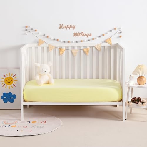 NTBAY 2 Pack Muslin Crib Sheets Soft Breathable