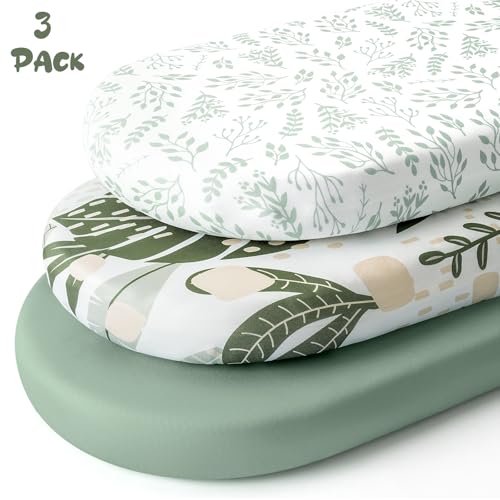 Yoofoss Bassinet Sheets 3-Pack Fitted Set