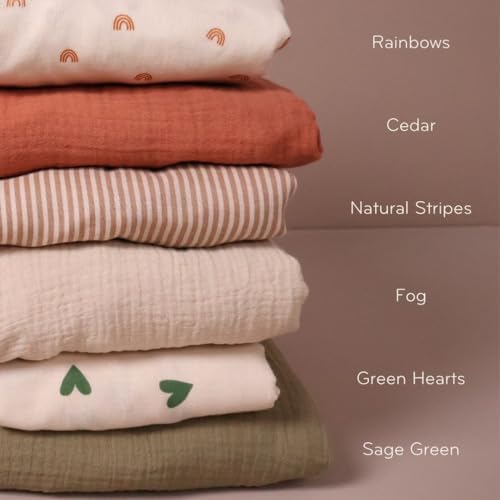 Huxie Mini Crib Sheets Organic Cotton Muslin Fitted 24x38