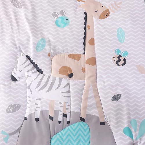 Wowelife Mini Crib Bedding Set Boy 3 Piece Gray