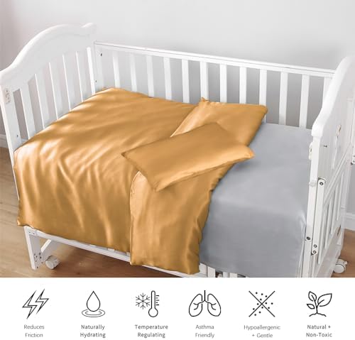 Promeed 100 Real Silk Crib Duvet Cover with Invisible Zipper 1
