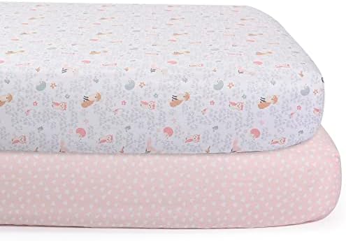EXPRESSIONS 5 Piece Crib Bedding Set - Woodland Pink