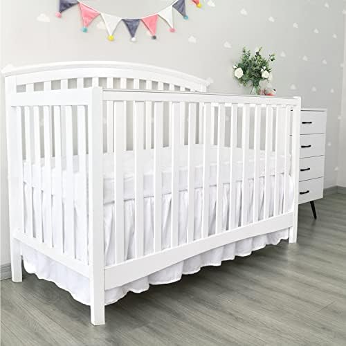 Crib Bed Skirt 28x52 with 14 Drop Pleated Dust Ruffle