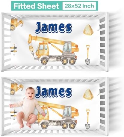 ZOTIMEF Custom Crib Bedding Set with Car Design