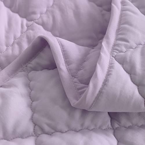 BEDSUM Microfiber Toddler Comforter Light Purple 43x60 Inches