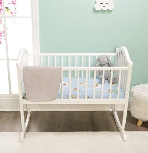 Precious Moments 2 Pack Baby Cradle Sheets - Fitted Set for Baby Boy