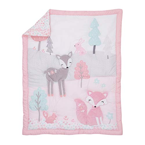 NoJo Sweet Forest Friends 4-Piece Crib Bedding Set