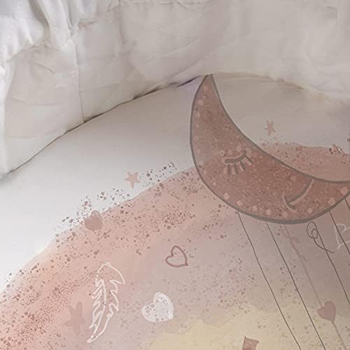 JumpOff Jo Hypoallergenic Bassinet Sheet with Dream Catcher Rainbow
