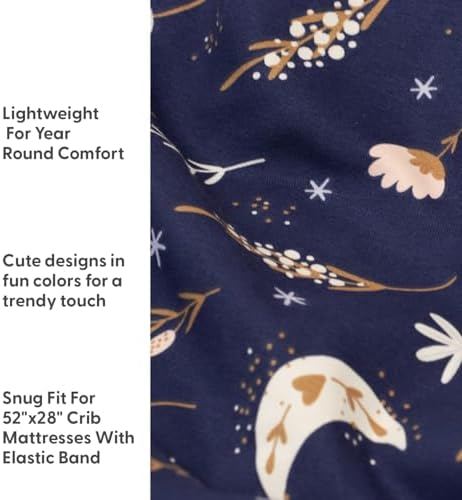 The Peanutshell 4-Pack Fitted Crib Sheets - Lunar Love