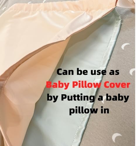 AKISS Satin Crib Sheet Reversible Pillow Cover for Baby