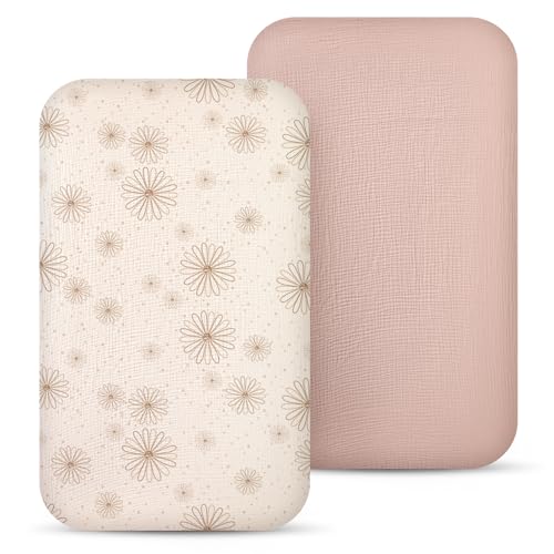 Lulumoon Muslin Bassinet Sheets for Boys and Girls