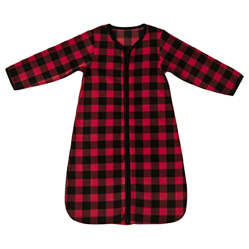 DaysU Micro Fleece Sleep Sack 15 TOG Unisex Buffalo Plaid 0-6 Months