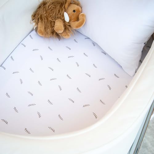 Elys Co Bassinet Sheets Set 2 Pack Forest Grey Floral