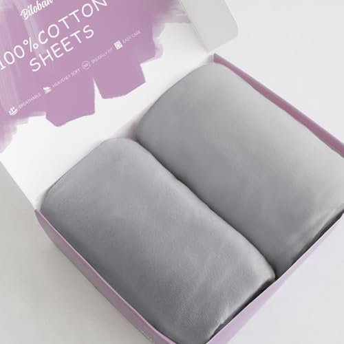 Biloban Bassinet Sheets 2 Pack Gray 100 Cotton 1