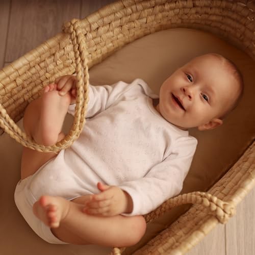 GLLQUEN Baby Bassinet Sheets 2 Pack - 33x17 Khaki