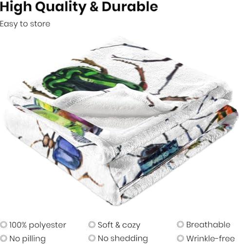 Beetle Baby Blanket - 30x40 Inches Flannel Throw