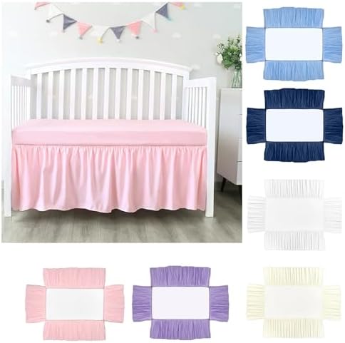 Altsuceser Crib Bed Skirt Purple