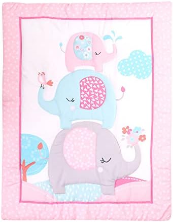 Baby Bees 4-Piece Baby Elephant Crib Bedding Set
