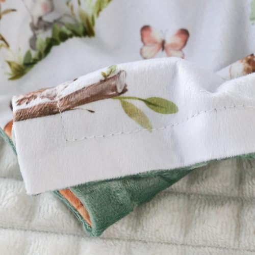 BORITAR Double Layer Minky Blanket with Dotted Backing