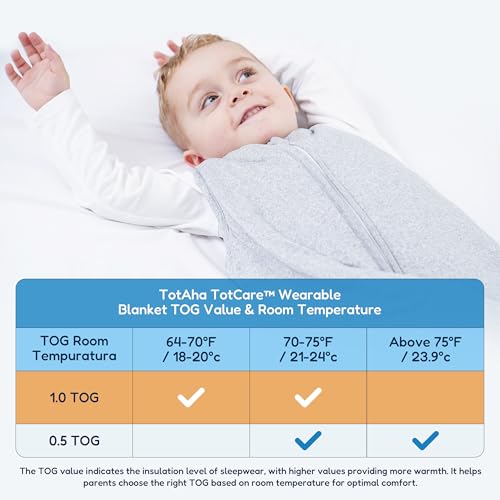 TotAha Toddler Sleep Sack 10 TOG Grey