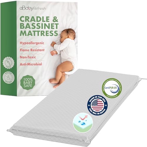 ABABY REFRESH Cradle Mattress 19x33 2-Inch Firm Foam